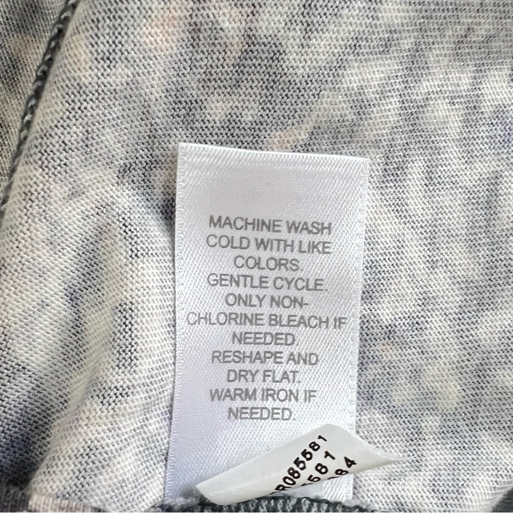 J. Jill Pure Jill Abstract Print A Line Knit Dress L Gray Stretch Normcore Comfy - Picture 7 of 8